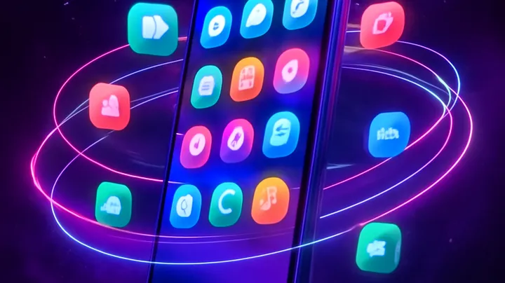 3666BE COM Sleek smartphone floating in space